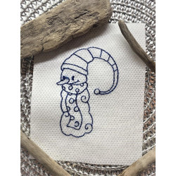 Stickdatei - Schneemann Alphabet Buchstabe P